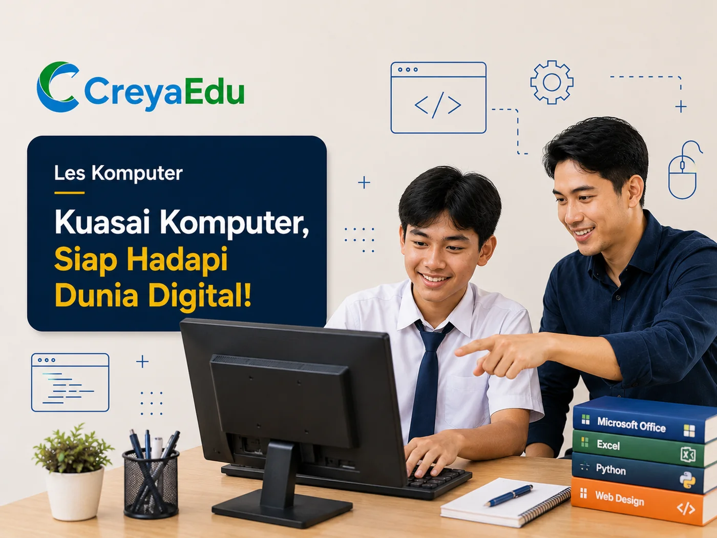 Les privat komputer bersama instruktur