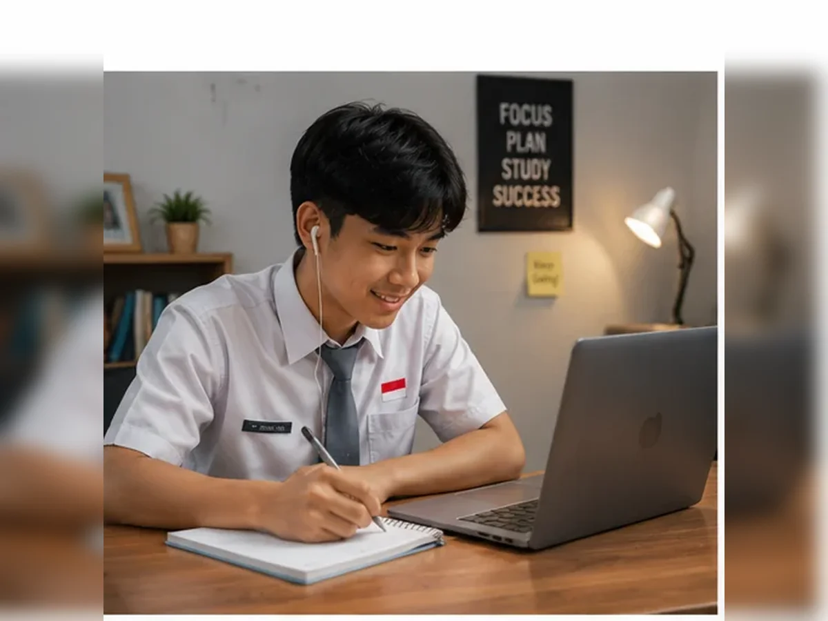 Siswa SMA belajar privat dengan guru spesialis